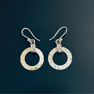 Dakota west Shube 925 vintage hammered earrings 1.5”